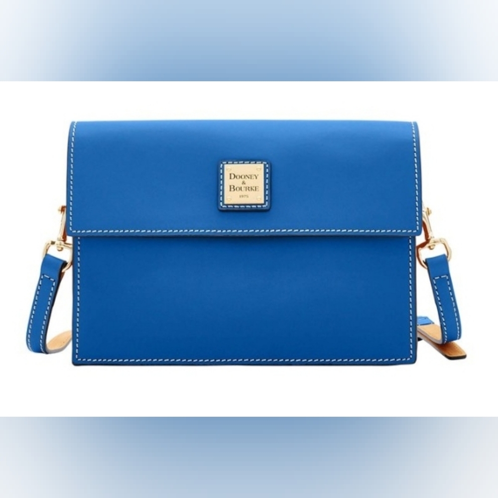 Dooney & Burke Beacon East West Flap Crossbody Bag, French Blue
